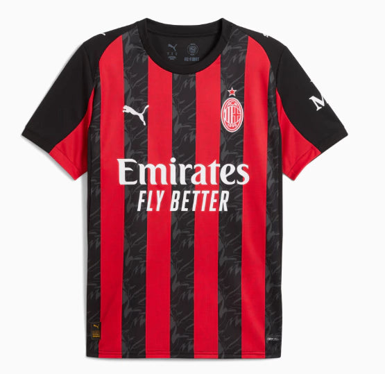 Camisa Milan Torcedor - Temporada -25/26-Vermelha e preta