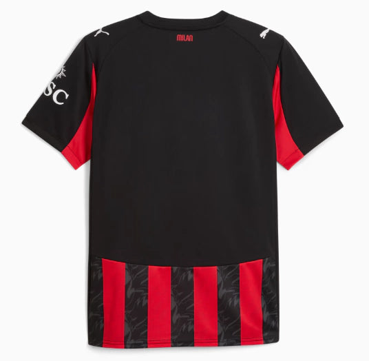 Camisa Milan Torcedor - Temporada -25/26-Vermelha e preta