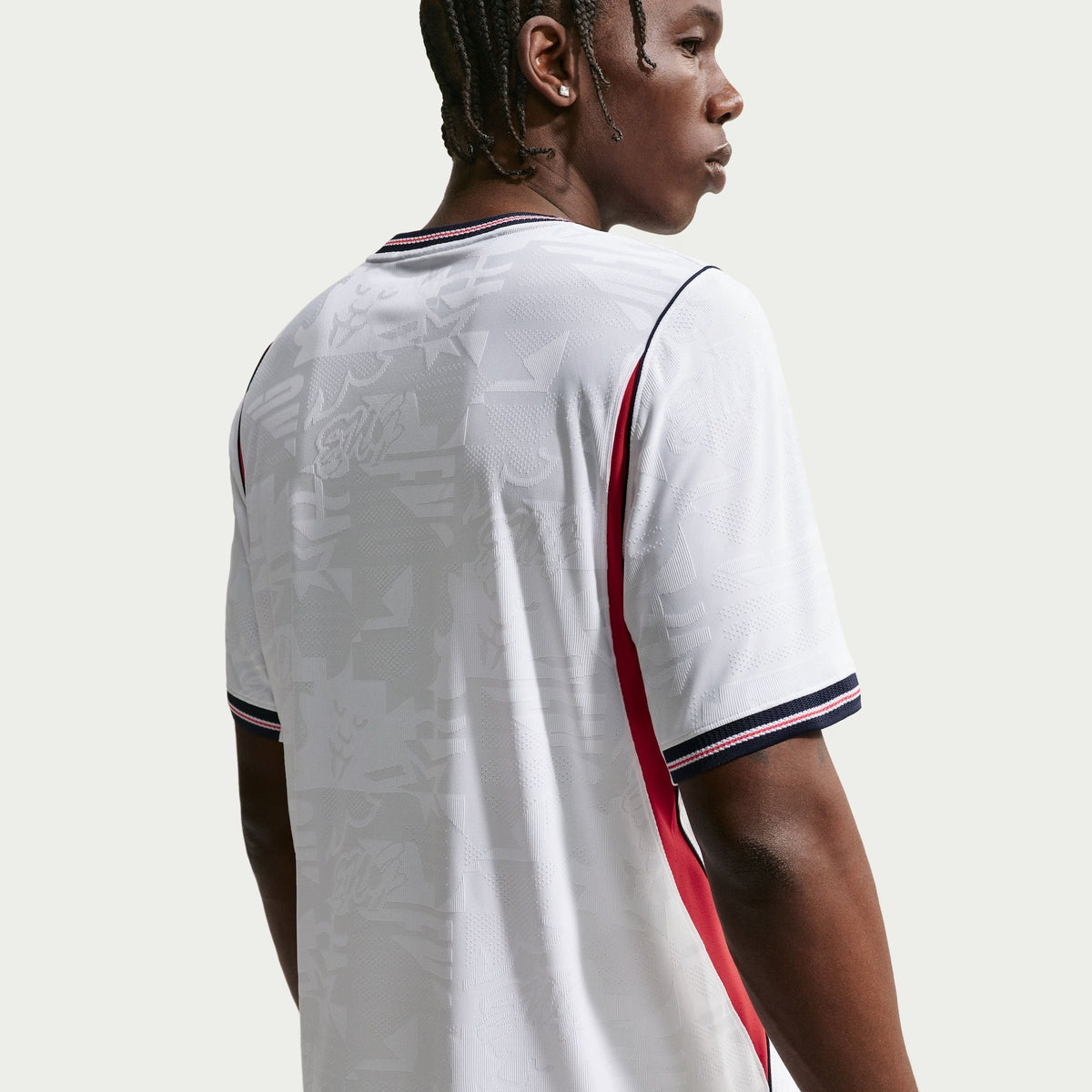 Camisa Inglaterra 2026/27 II Jogador, detalhe da gola