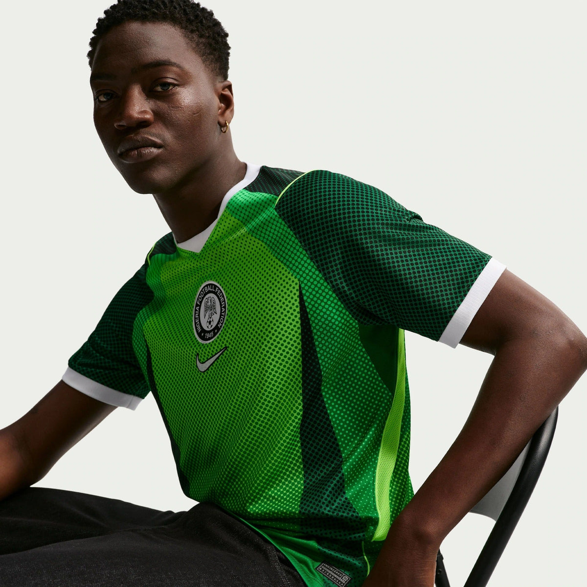 Camisa Nigéria 2026/27 I, detalhe do tecido