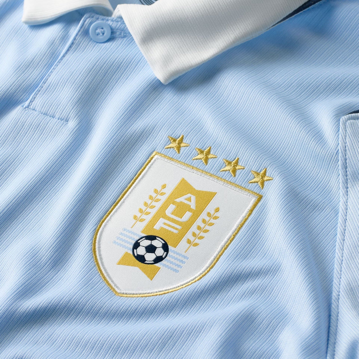 Camisa Uruguai 2026/27 I, detalhe do tecido