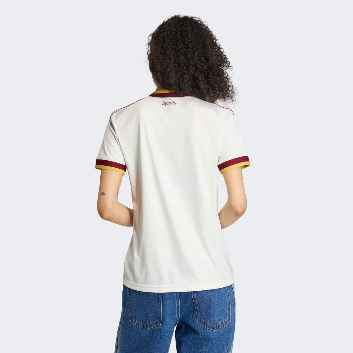 Camisa Feminina Espanha 2026/27 II, detalhe da gola