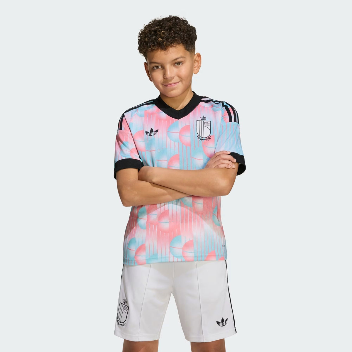 Conjunto Infantil Bélgica 2026/27 II Kit, detalhe do escudo