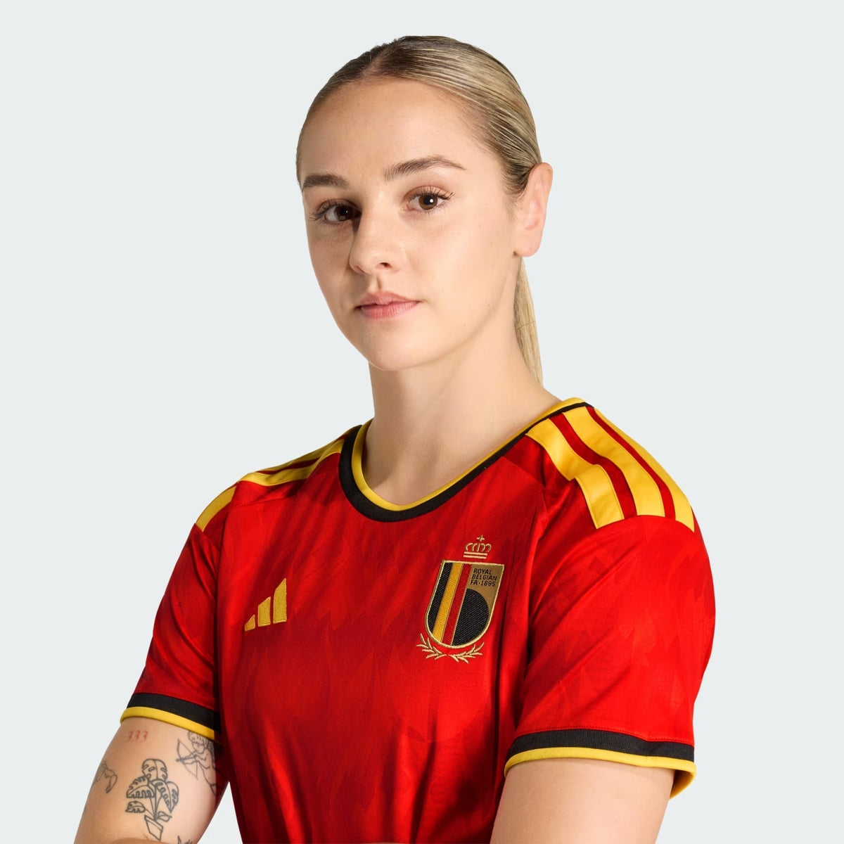 Camisa Feminina Bélgica 2026/27 I, detalhe do tecido