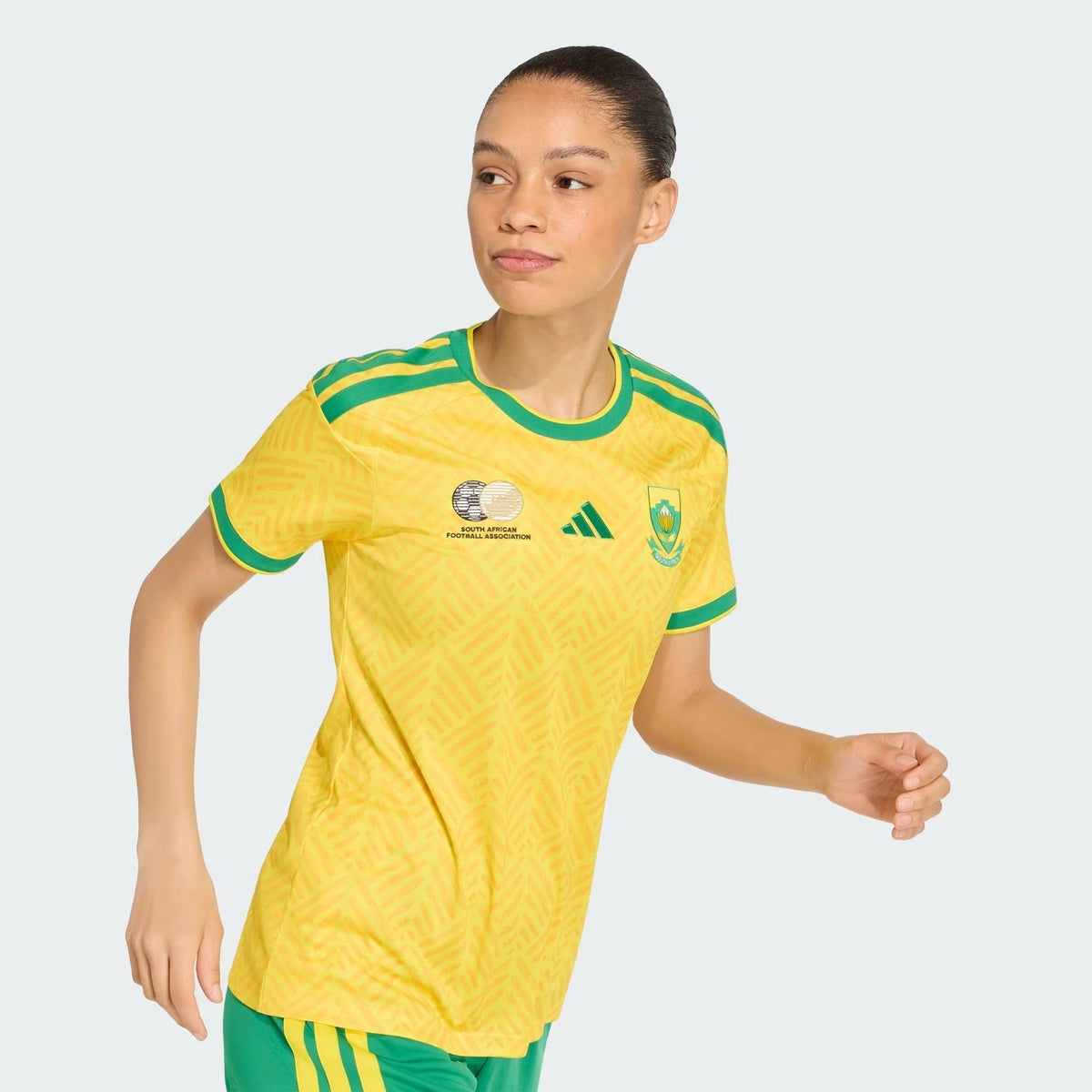 Camisa Feminina África do Sul 2026/27 II, detalhe do escudo