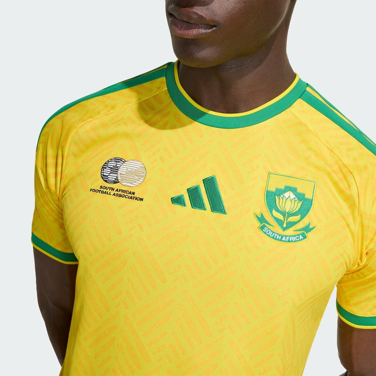 Camisa África do Sul 2026/27 II, detalhe da gola