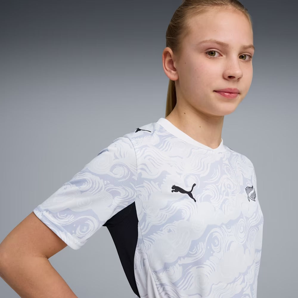 Camisa Infantil Nova Zelândia 2026/27 II, vista de costas
