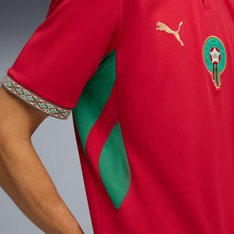 Camisa Marrocos 2026/27 I, detalhe do escudo