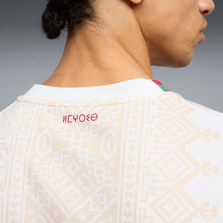 Camisa Marrocos 2026/27 II, detalhe da gola