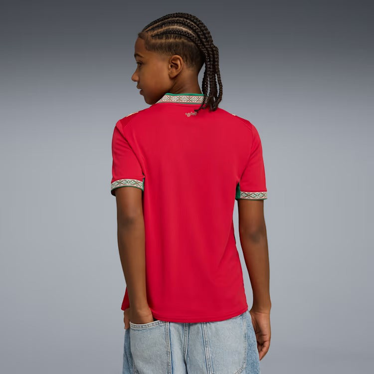 Camisa Infantil Marrocos 2026/27 I, detalhe do tecido