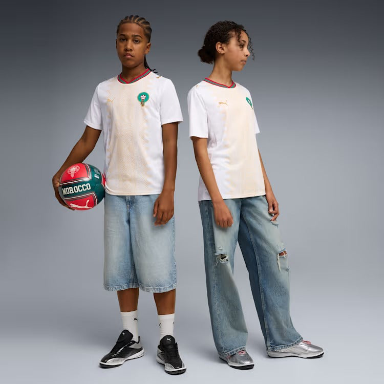 Camisa Infantil Marrocos 2026/27 II, detalhe do tecido