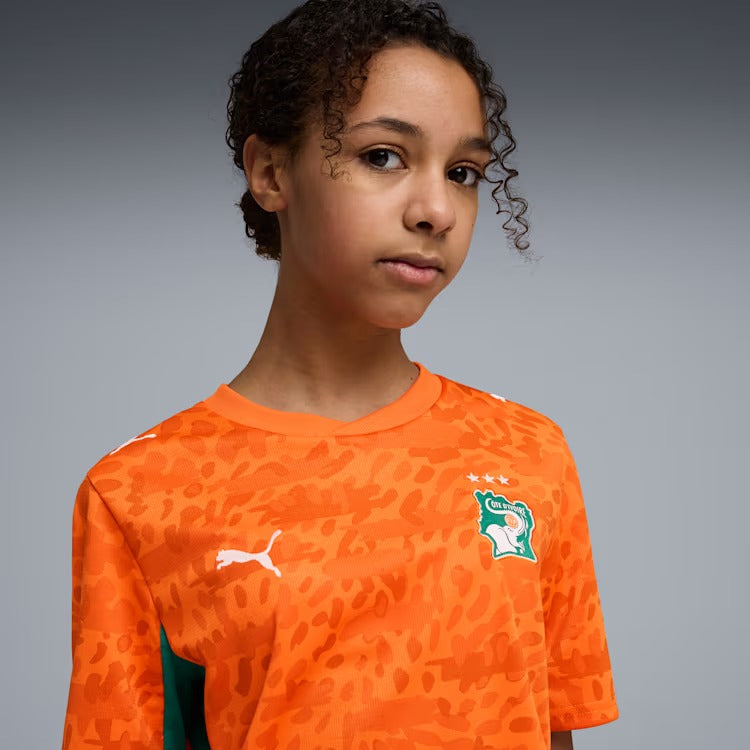 Camisa Infantil Costa do Marfim 2026/27 I, vista de frente