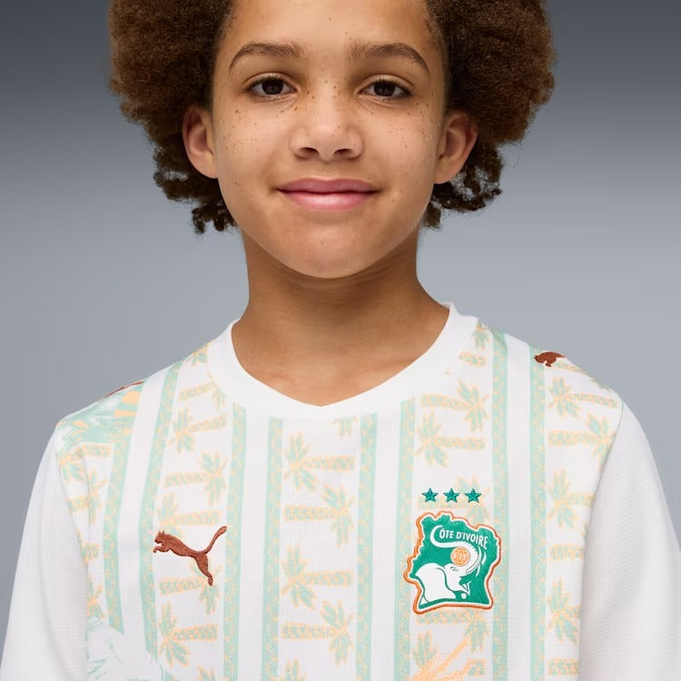 Camisa Infantil Costa do Marfim 2026/27 II, vista de frente