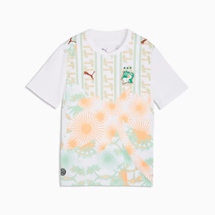 Camisa Infantil Costa do Marfim 2026/27 II, detalhe da gola