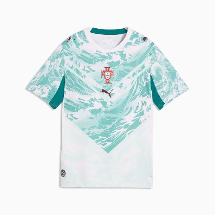 Camisa Infantil Portugal 2026/27 II, detalhe da gola