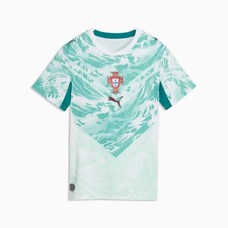 Camisa Feminina Portugal 2026/27 II, detalhe da gola
