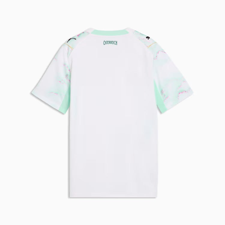 Camisa Feminina Áustria 2026/27 II, detalhe da gola