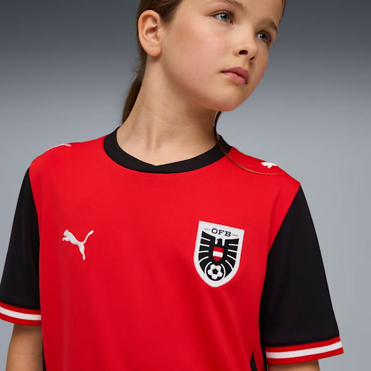 Camisa Infantil Áustria 2026/27 I, vista de frente