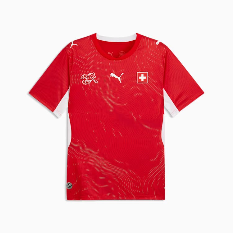 Camisa Suíça 2026/27 I, detalhe da gola