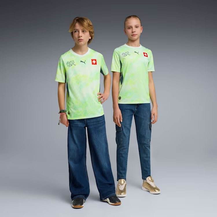 Camisa Infantil Suíça 2026/27 II, vista de costas