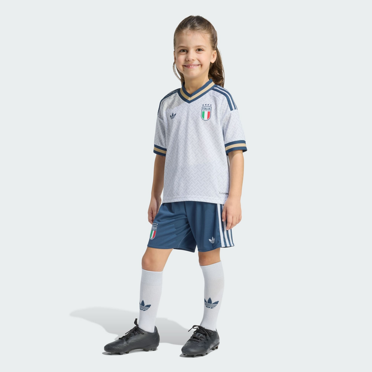 Conjunto Infantil Itália 2026/27 II Kit, detalhe do escudo