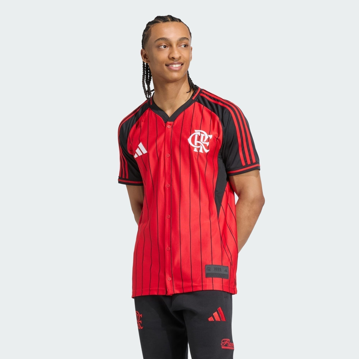Camisa Adidas Flamengo 2025/26 US Pack, vista de frente
