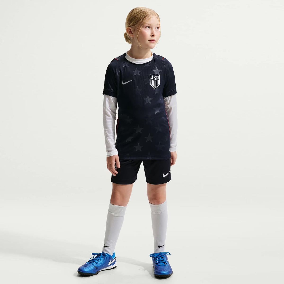 Conjunto Infantil Estados Unidos 2026/27 II Kit, detalhe do escudo