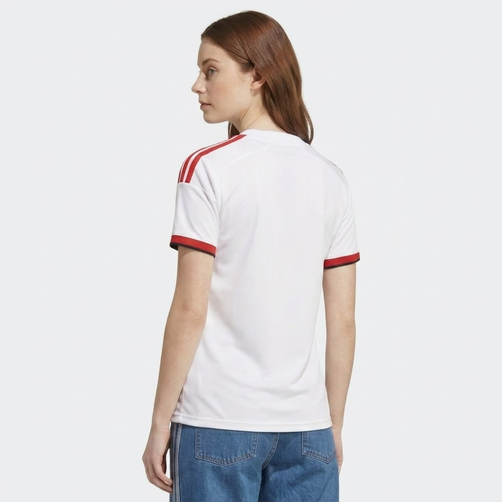 Camisa Flamengo Feminina 2026/27 II, detalhe da manga