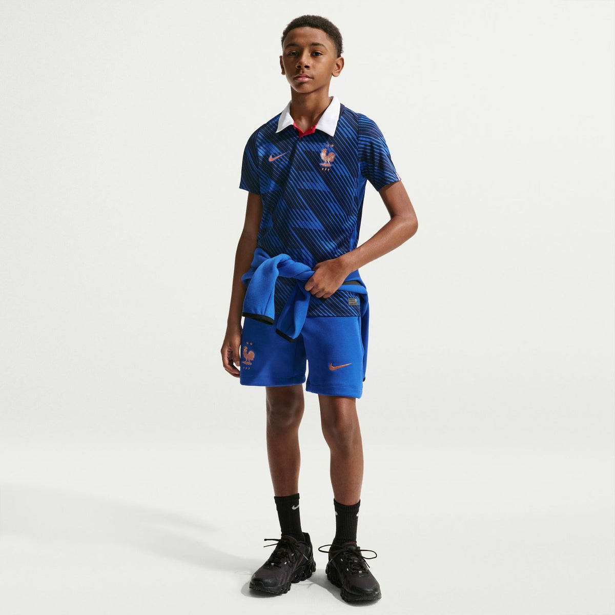 Conjunto Infantil França 2026/27 I Kit, detalhe do escudo