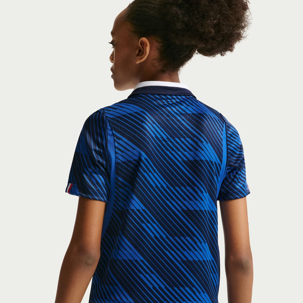 Conjunto Infantil França 2026/27 I Kit, detalhe do tecido