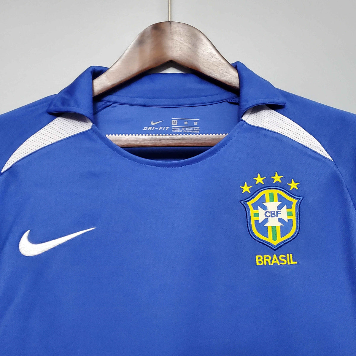 Camisa Seleção Brasil II - Retrô 2002, detalhe do tecido