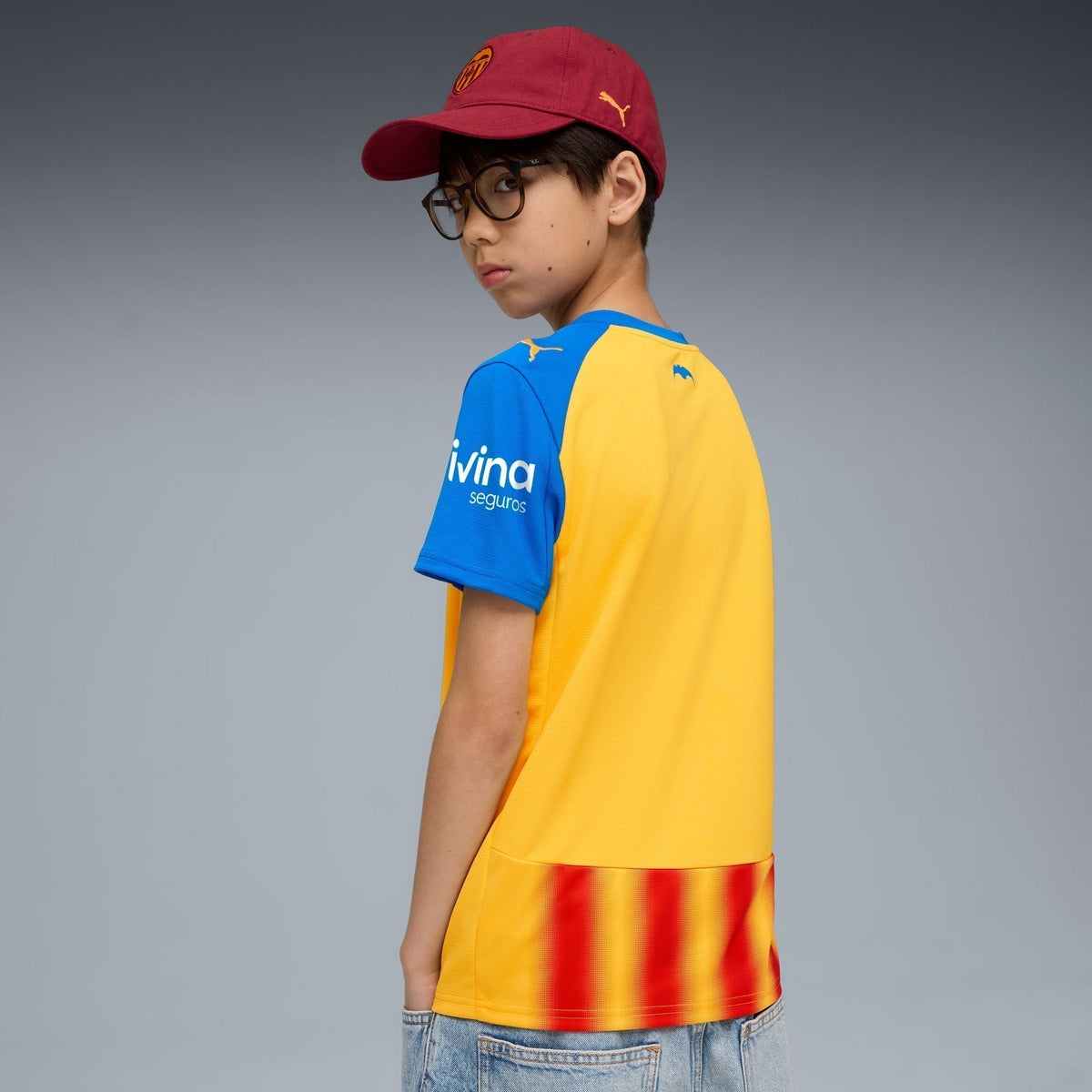 Conjunto Infantil Puma Valencia 2025/26 III, detalhe do escudo