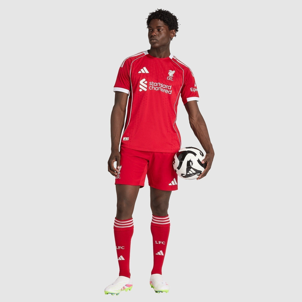 Camisa adidas Liverpool 2025/26 I Jogador, vista de frente