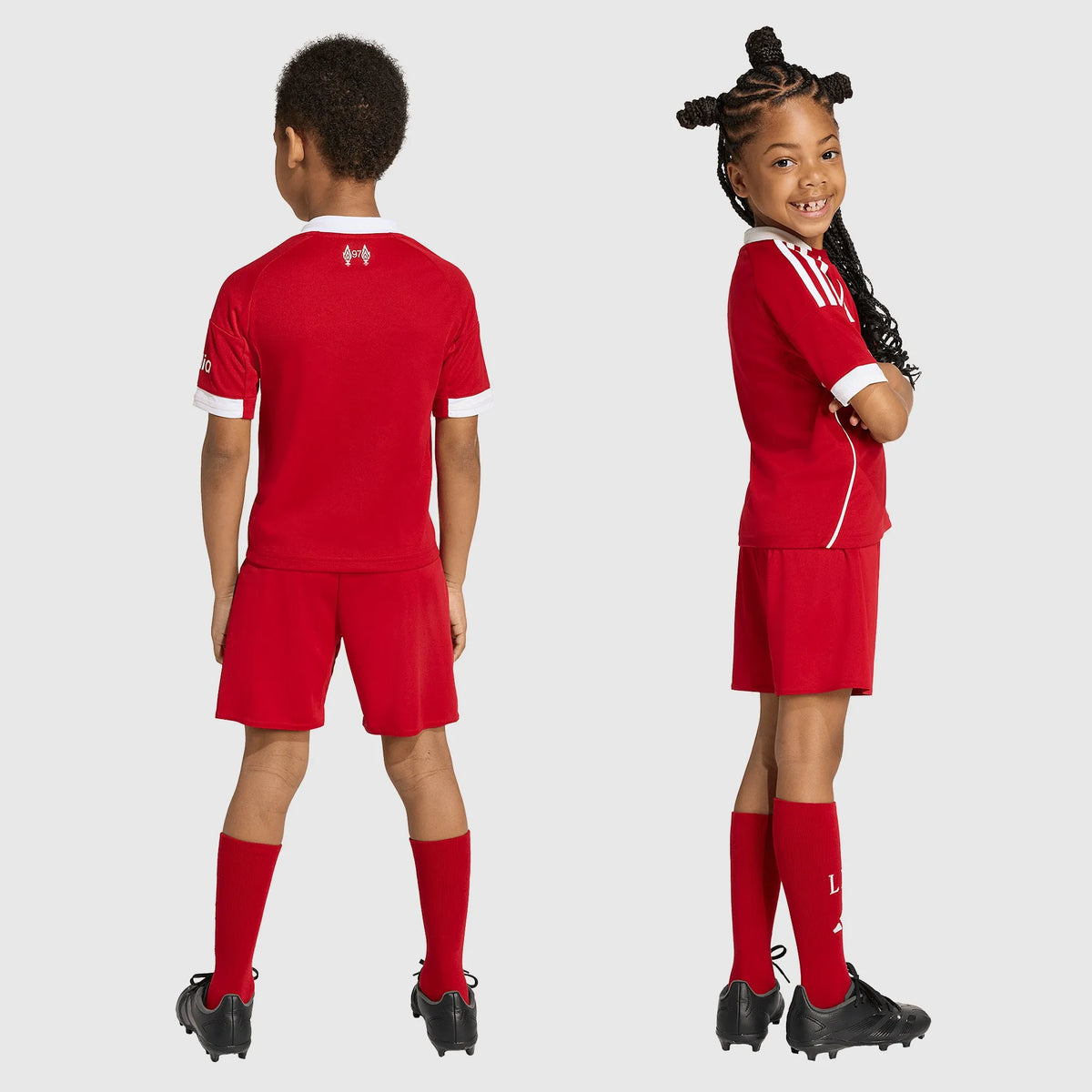 Conjunto Infantil adidas Liverpool 2025/26 I na TSN Sports