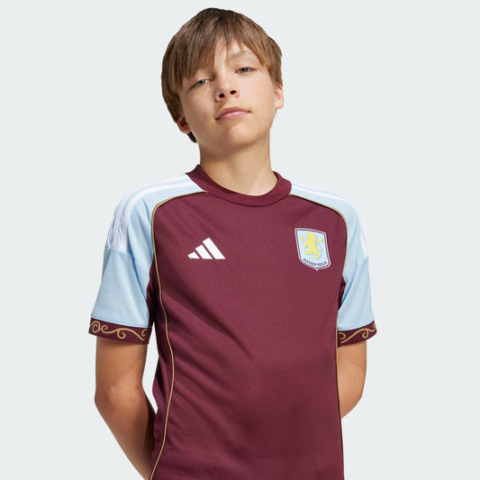 Conjunto Infantil Adidas Aston Villa 2025/26 I na TSN Sports