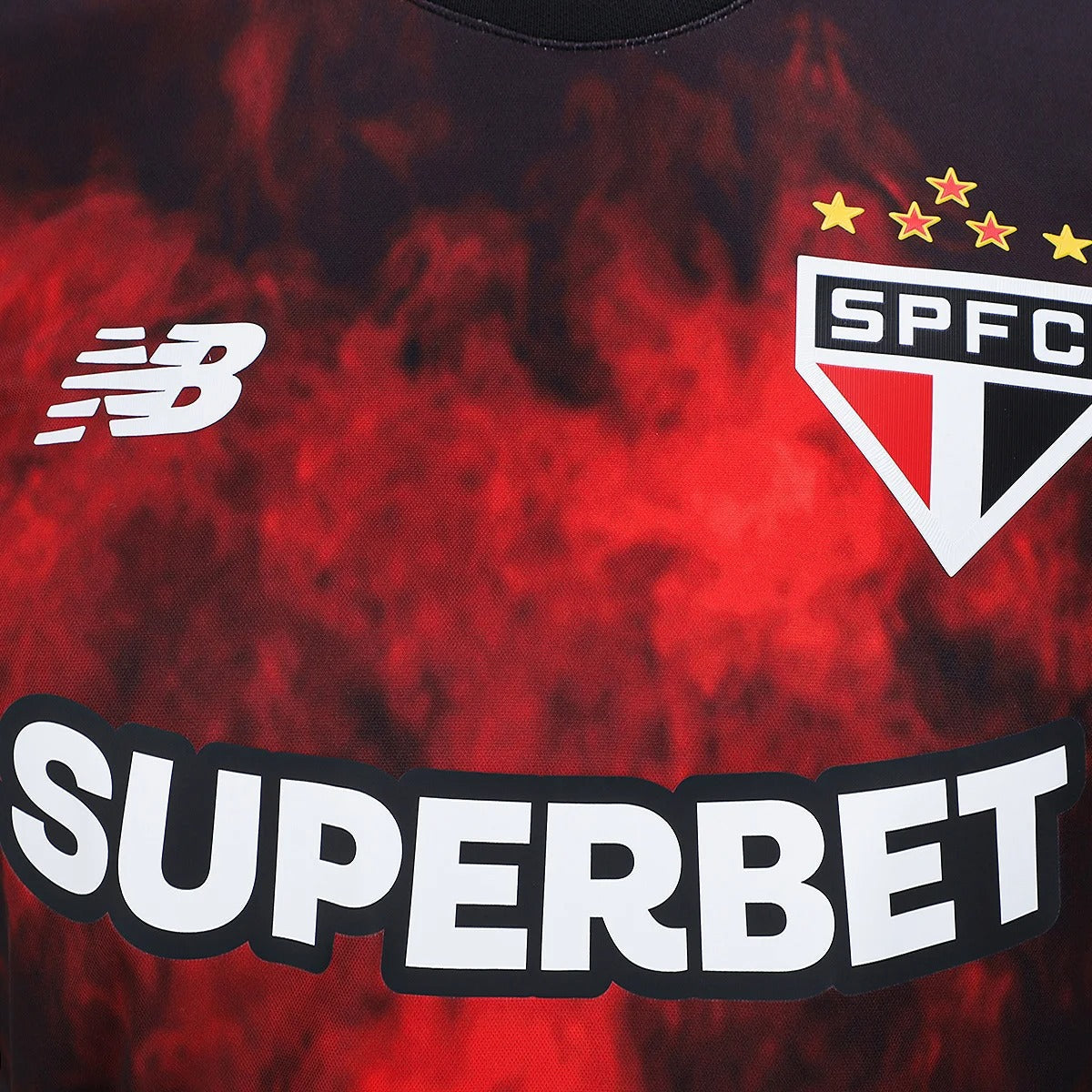 Camisa New Balance São Paulo 2025/26 III Edição Comemorativa, detalhe do tecido