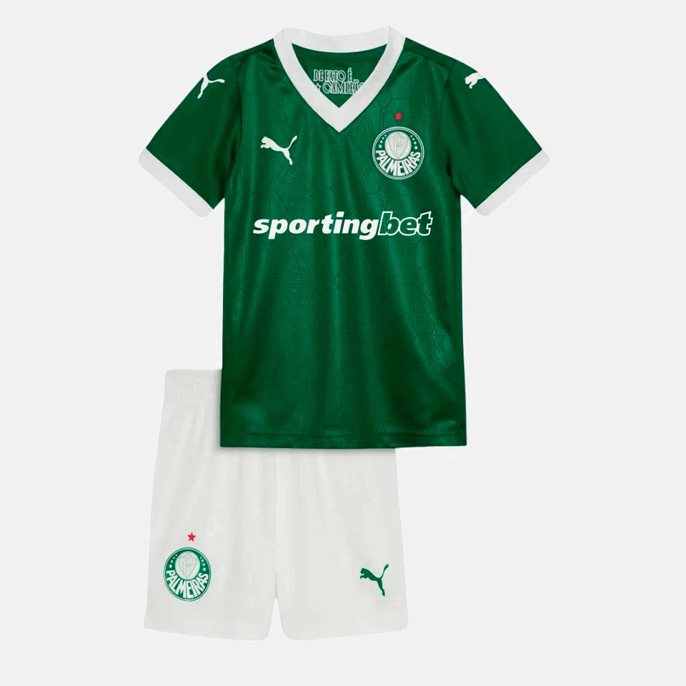 Conjunto Infantil Puma Palmeiras 2025/26 I na TSN Sports