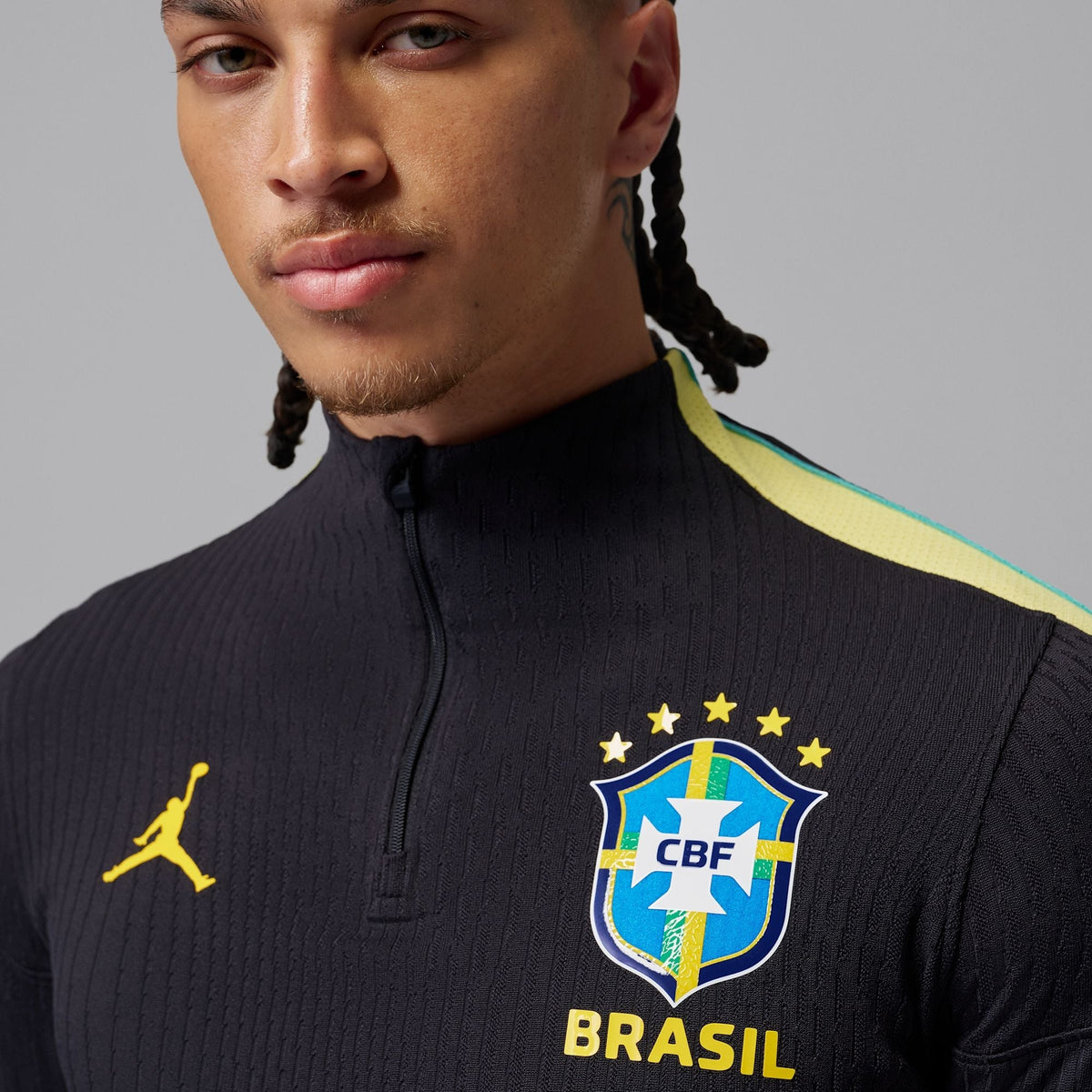 Conjunto de Treino Brasil 2026/27 Preto, vista de costas