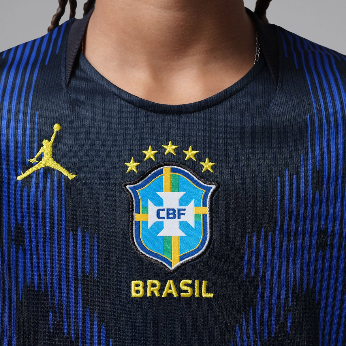 Conjunto Infantil Seleção Brasileira 2026/27 II, detalhe do tecido