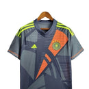 Camisa Seleção da Alemanha Goleiro 24/25 - Torcedor  Masculina - Cinza com detalhes em laranja e amarelo