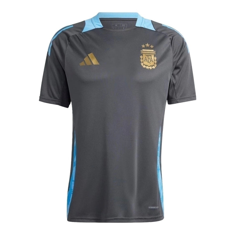 Camisa Seleção Argentina Treino 24/25 - Torcedor - Preta com detalhes em azul