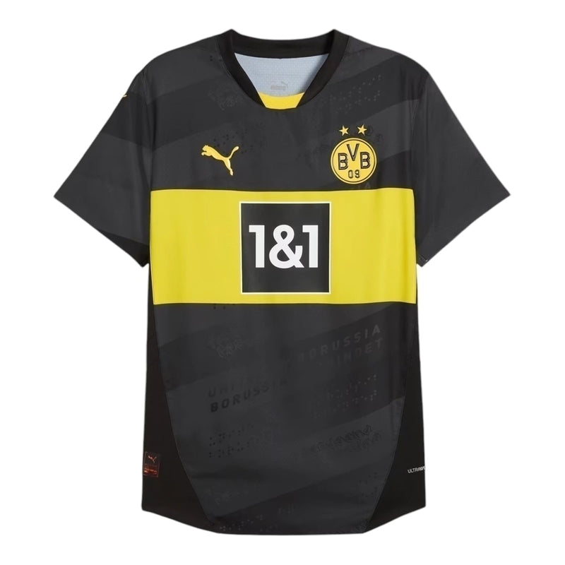 Camisa Borussia Dortmund II 24/25 - Torcedor  - Preta com detalhes em amarelo
