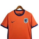 Camisa Seleção da Holanda I 24/25 - Torcedor  Masculina - Laranja com detalhes em azul
