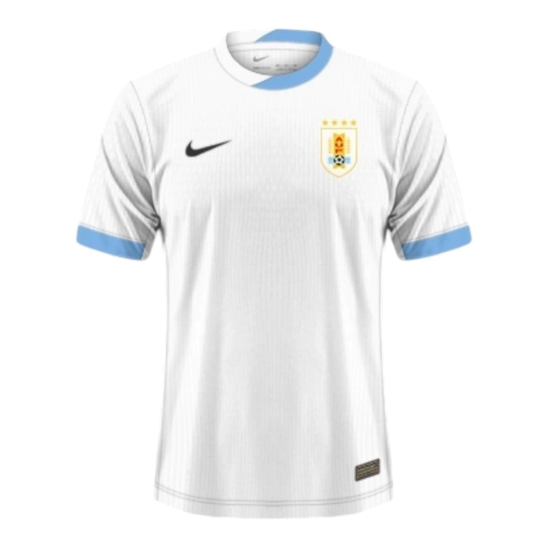 Camisa Seleção do Uruguai II 24/25 - Torcedor  Masculina - Branca com detalhes em azul