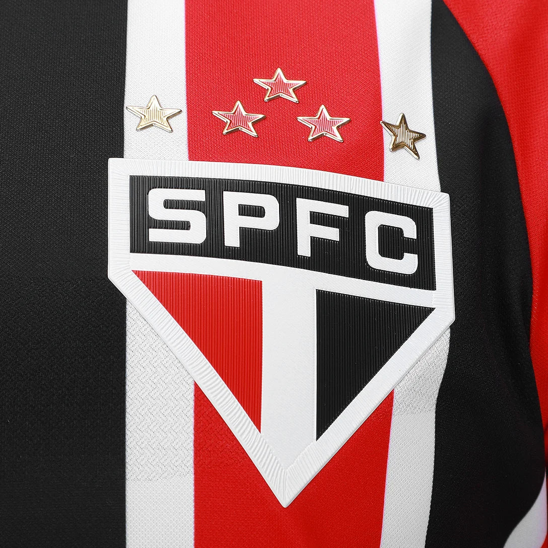 Camisa New Balance São Paulo 2025/26 II Jogador, detalhe do escudo